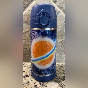 NIP Pottery Barn Kids Mackenzie Navy Tie-Dye Planet Insulated Water Bottle